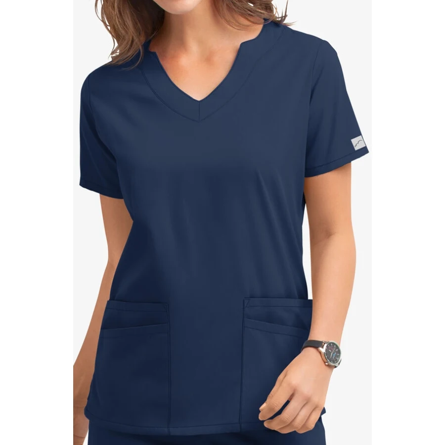 Medical Uniforms Custom Fit Frosted Soft With 4 Pockets Hospital Nursing Uniform