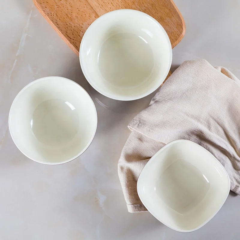 Unbreakable melamine bowl  Custom Commercial Two-color Sauce bowl tableware expenses white noodle salad soup Small bowl