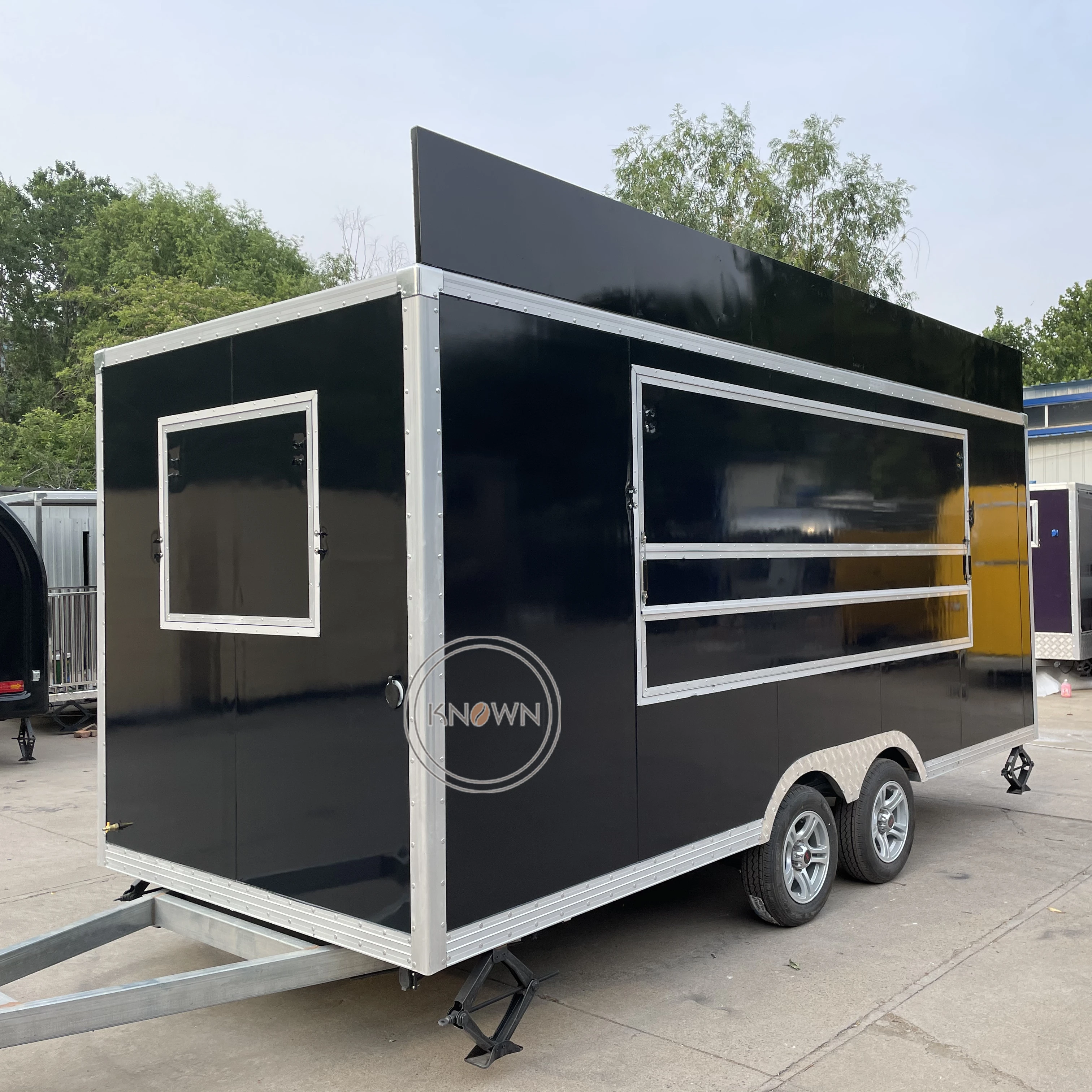 Мобильный BBQ пицца уличный Кейтеринг концессионный прицеп полностью оборудованный киоск продовольственный грузовик с оборудованной кухней