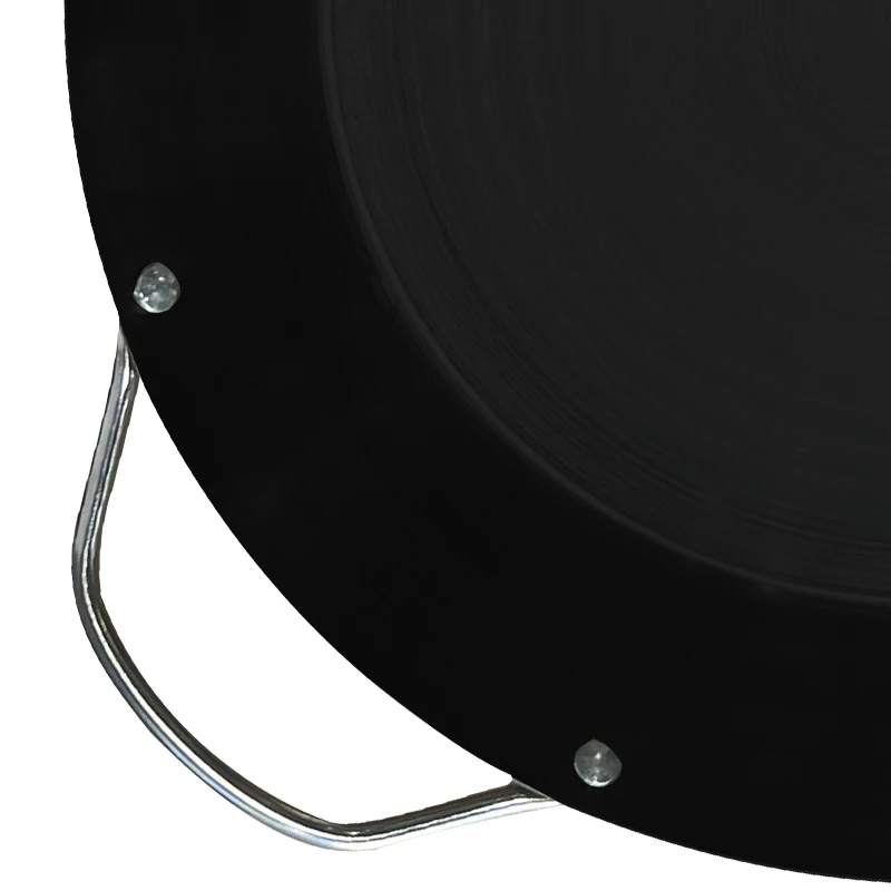 stable quality 10 inches preseason carbon steel flat bottom paella seafood pan