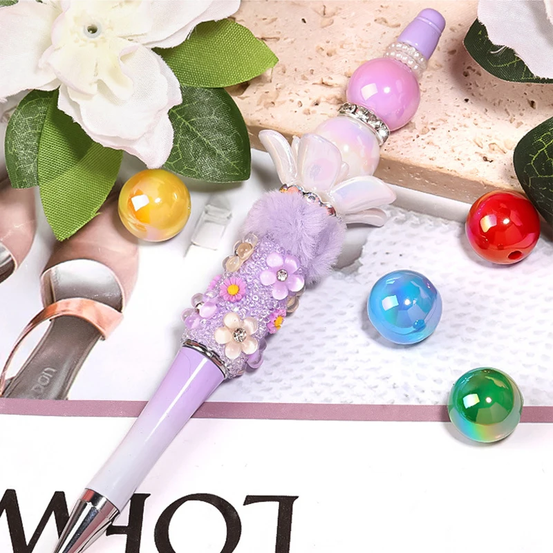 SOJI Wholesale HOT Shiny 16MM Round UV Plated Bubblegum Beads Candy Color Gumball Beads DIY Bracelet Necklace For Pen Making