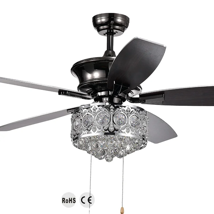 2018 style ceiling fan light home appliances crystal ceiling fan lamp