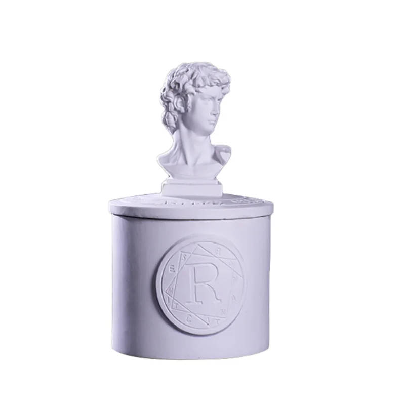 Wholesale Custom Candle Jar High Quality Luxury Empty Resin Statue Candle Container