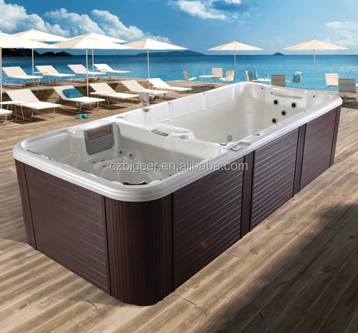 2022 Distributors  Dual Zone Swim Spa BG-6609 adult products swim spa with dual zone  in the garden