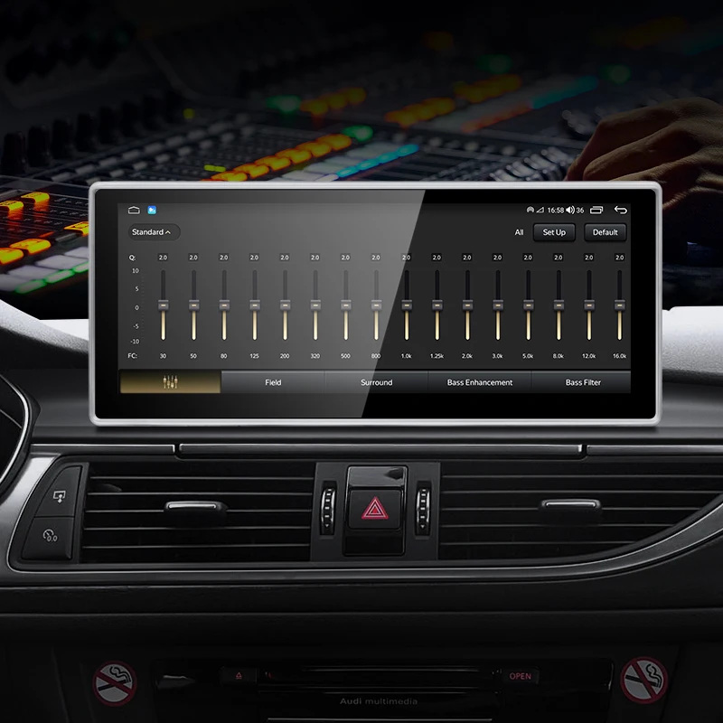 MTK8581 10.25inch Wireless CarPlay Auto Andorid12 Car Stereo Multimedia for AUDI 12-16 A6 C7  Head Unit Radio Bluetooth