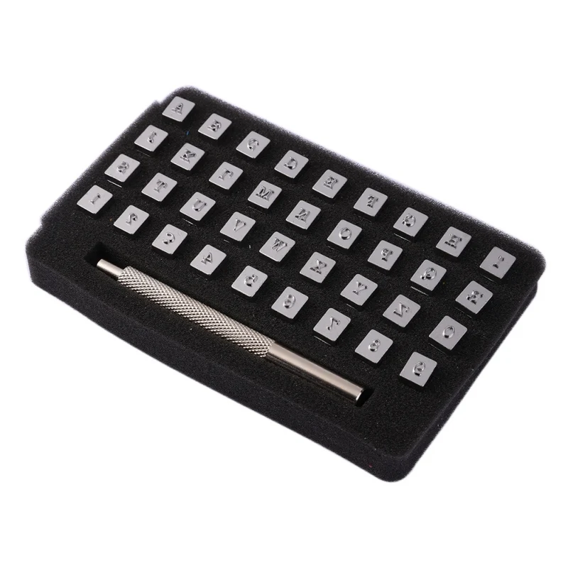 36Pcs Alphabet Mental Leather Punching Tool For Leather