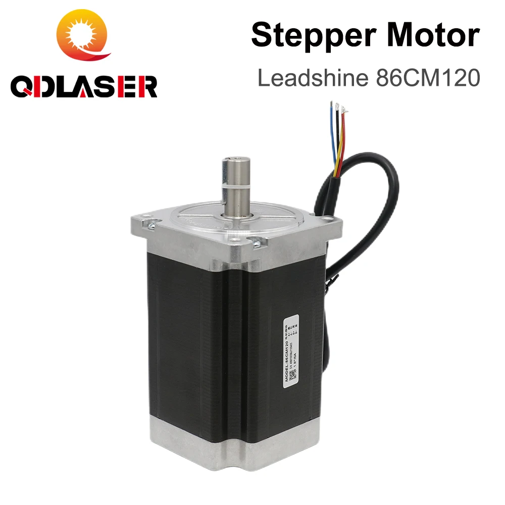 QDLASER Leadshine 2-фазный шаговый двигатель 86 см120 с 12 Н. М (1700 унций) удерживающий крутящий момент ступенчатый 4 провода размер вала 14 мм