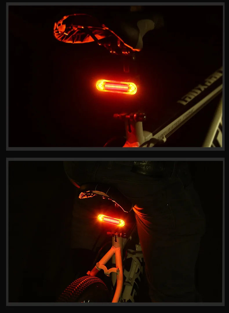 Usb Rechargeable Bicycle Tail Light Bicycle Riding Turn Signal Warning Lights Wireless Led Rear Light With Remote Control