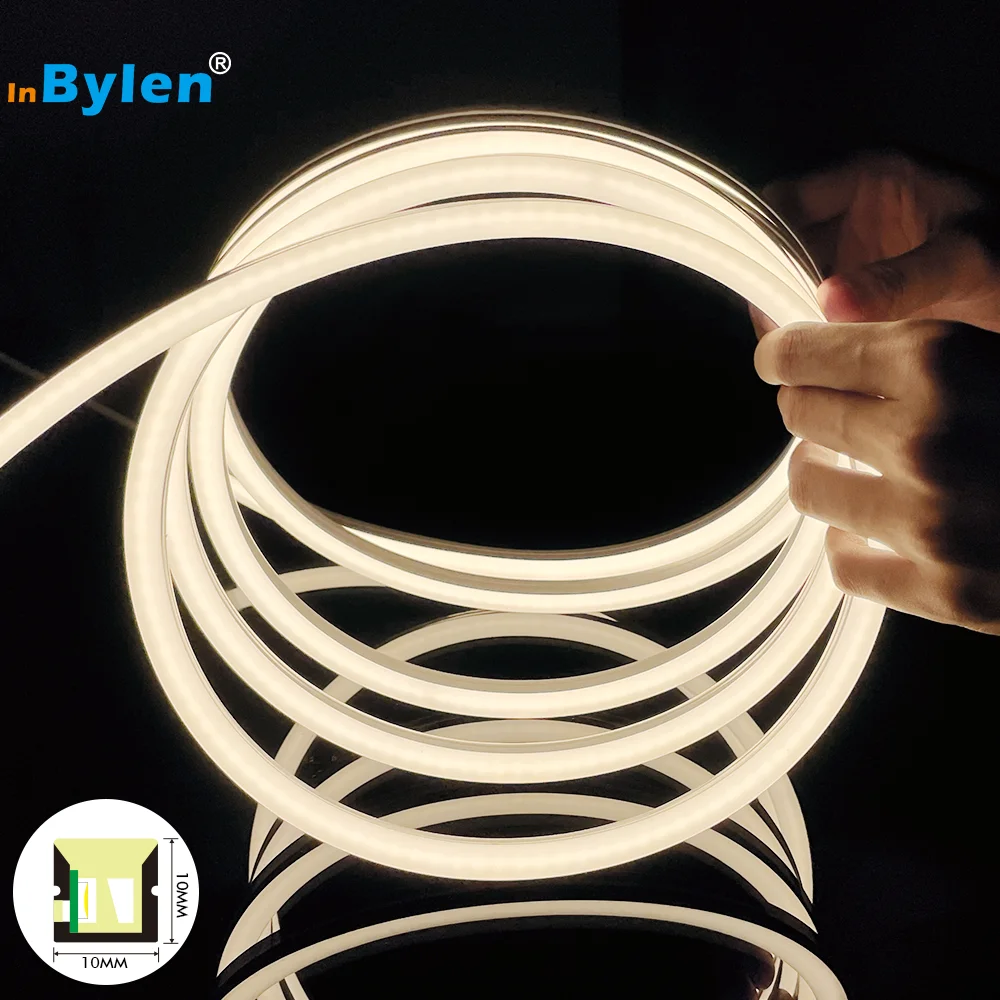 Factory DC 24V IP67 waterproof 2835 silicone injection molding side bend Ra 80 Ra 90 10 x 10 mm Led Neon flex