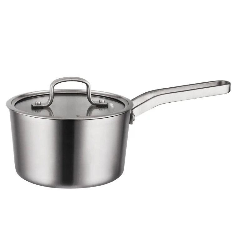 Factory Price Stainless Steel Induction Bottom stainless steel korean frying pan Sauce pan Set for Restaurant and Hotel