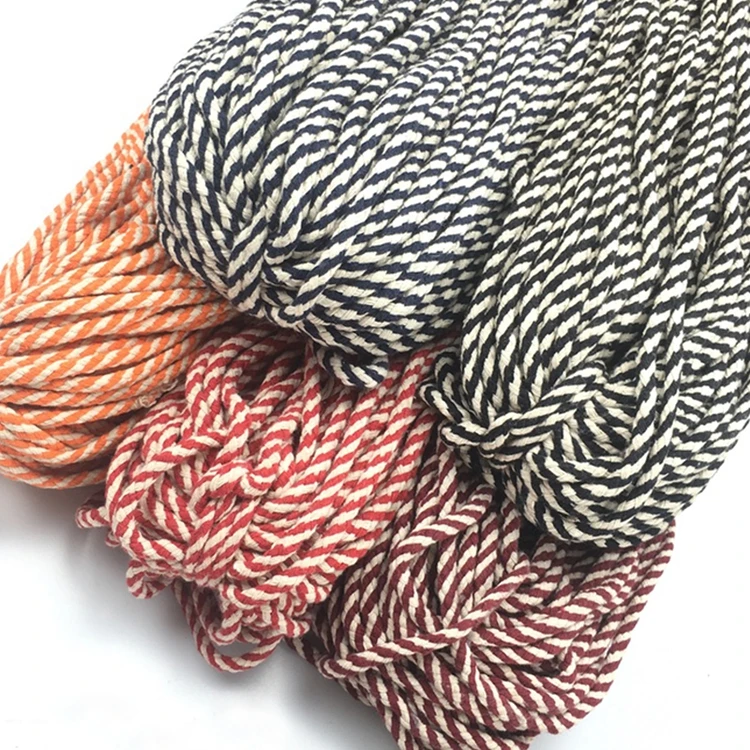 classical double color cotton twine cotton rope