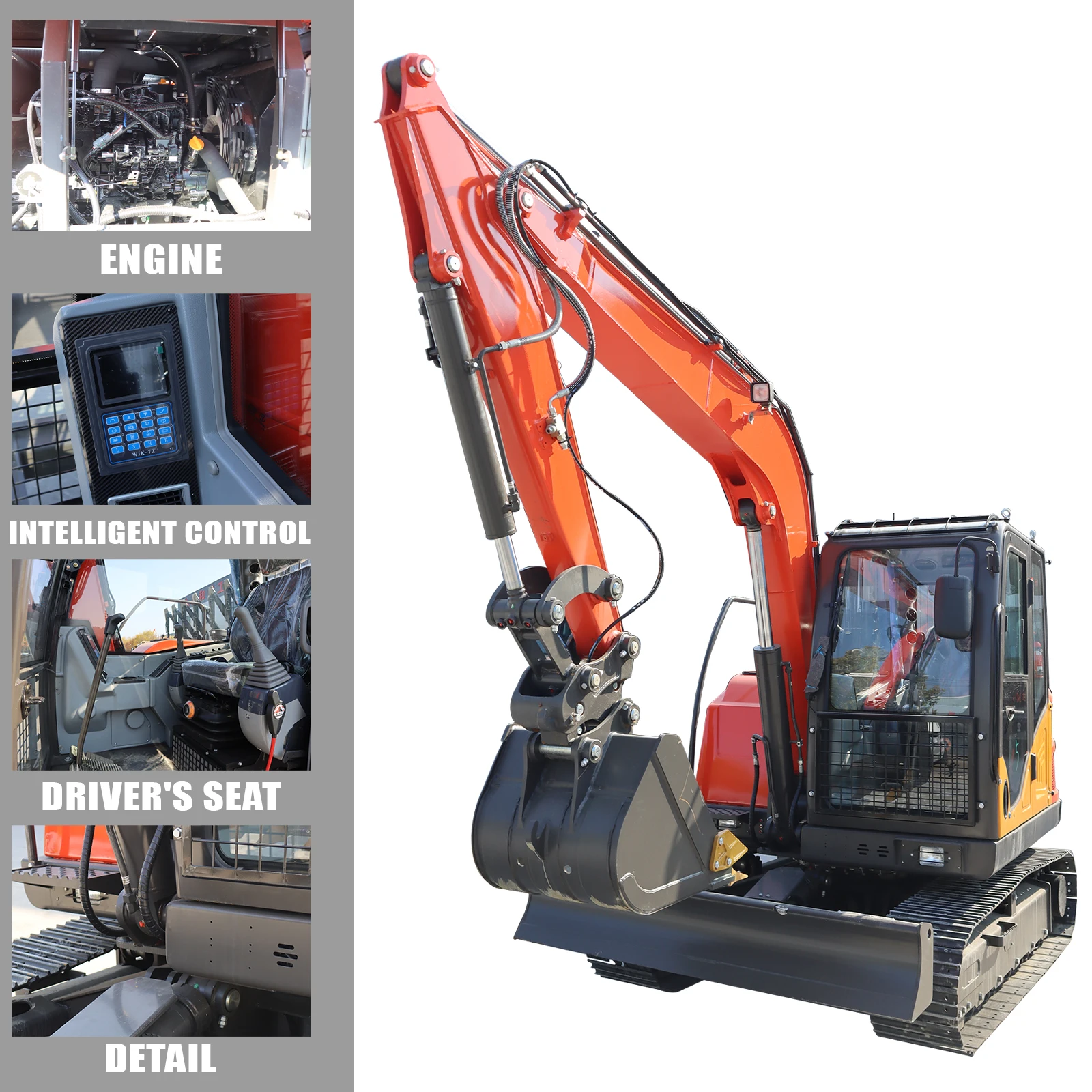 Hot selling 2.5T3.5T6.5T engineering excavator for railway construction