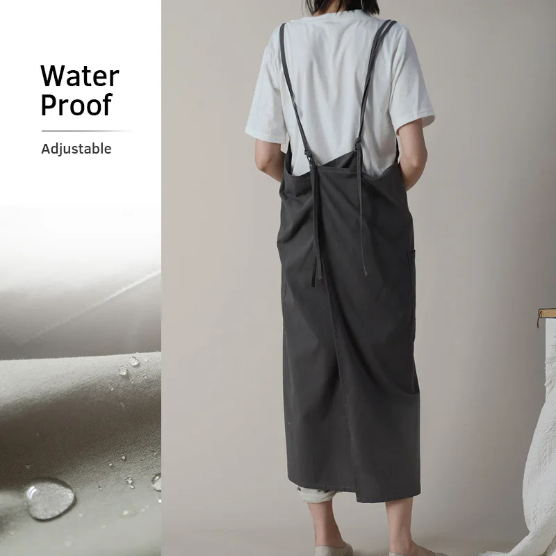 Wholesale Good Quality Novel Design Japanese Linen Cotton kitchen Cooking Gorgeous Sleeveless Apron