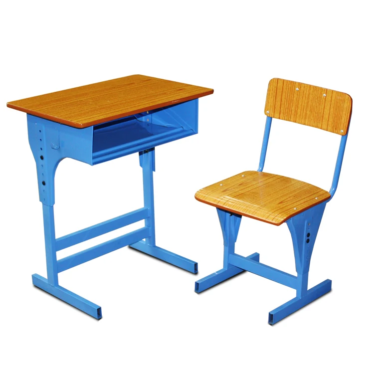 Cheap price Used School Furniture for sale Height Adjustable Desk and chair