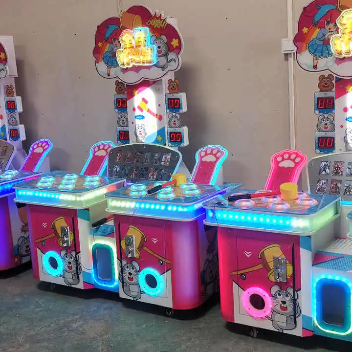 Factory wholesale coins operate 2 players children hit mouse arcade Gopher game consoles