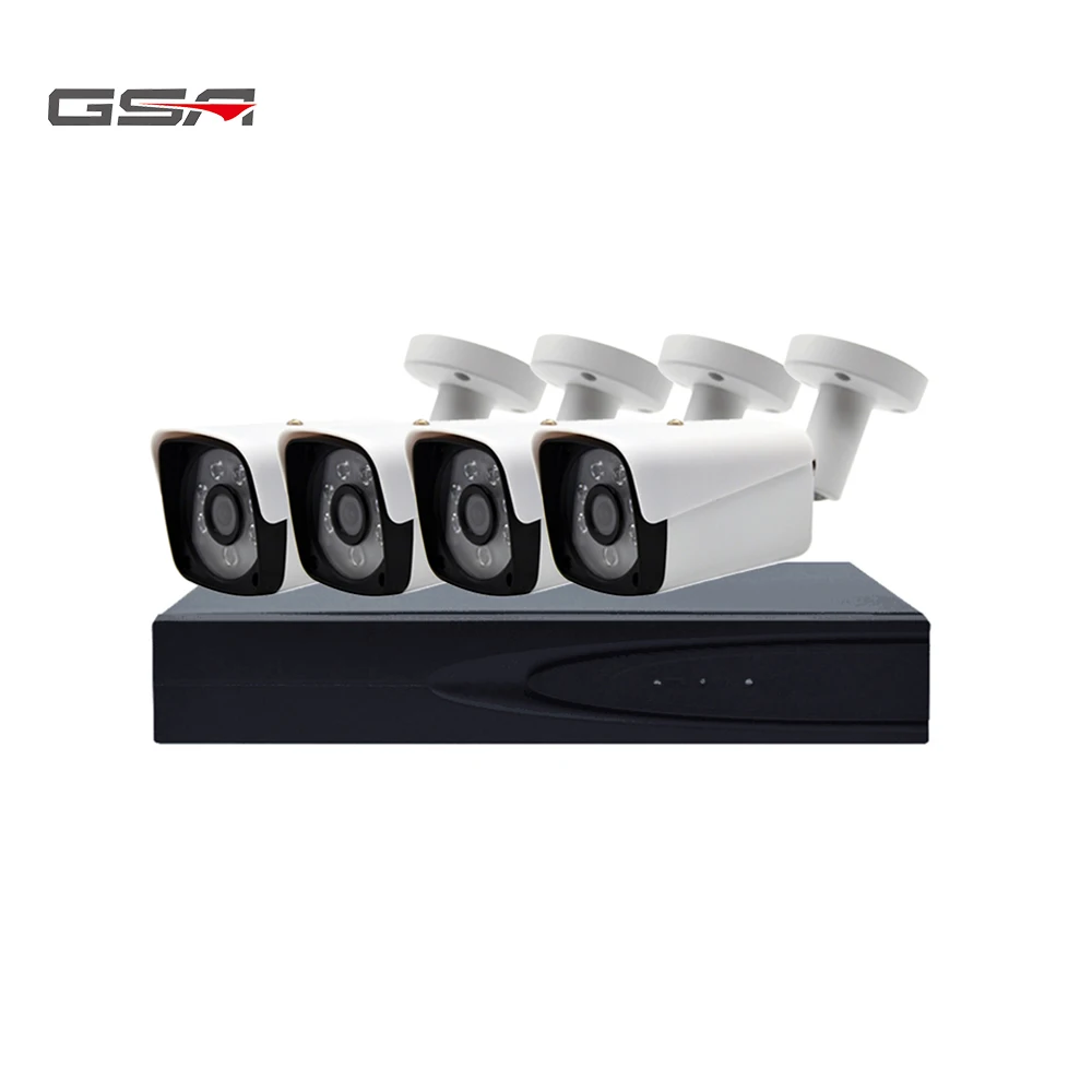  Комплект 2mp Cctv камера комплект De камара-де-seguridad X 4 Ahd открытый 4ch 5MP-N с Der Распознавание лиц 2MP/1080P GSA-AH4604T