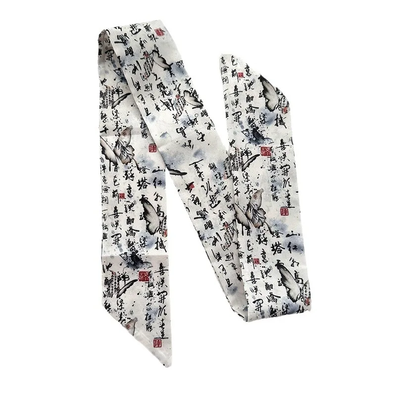 Шелковый шарф с логотипом принтом бабочек