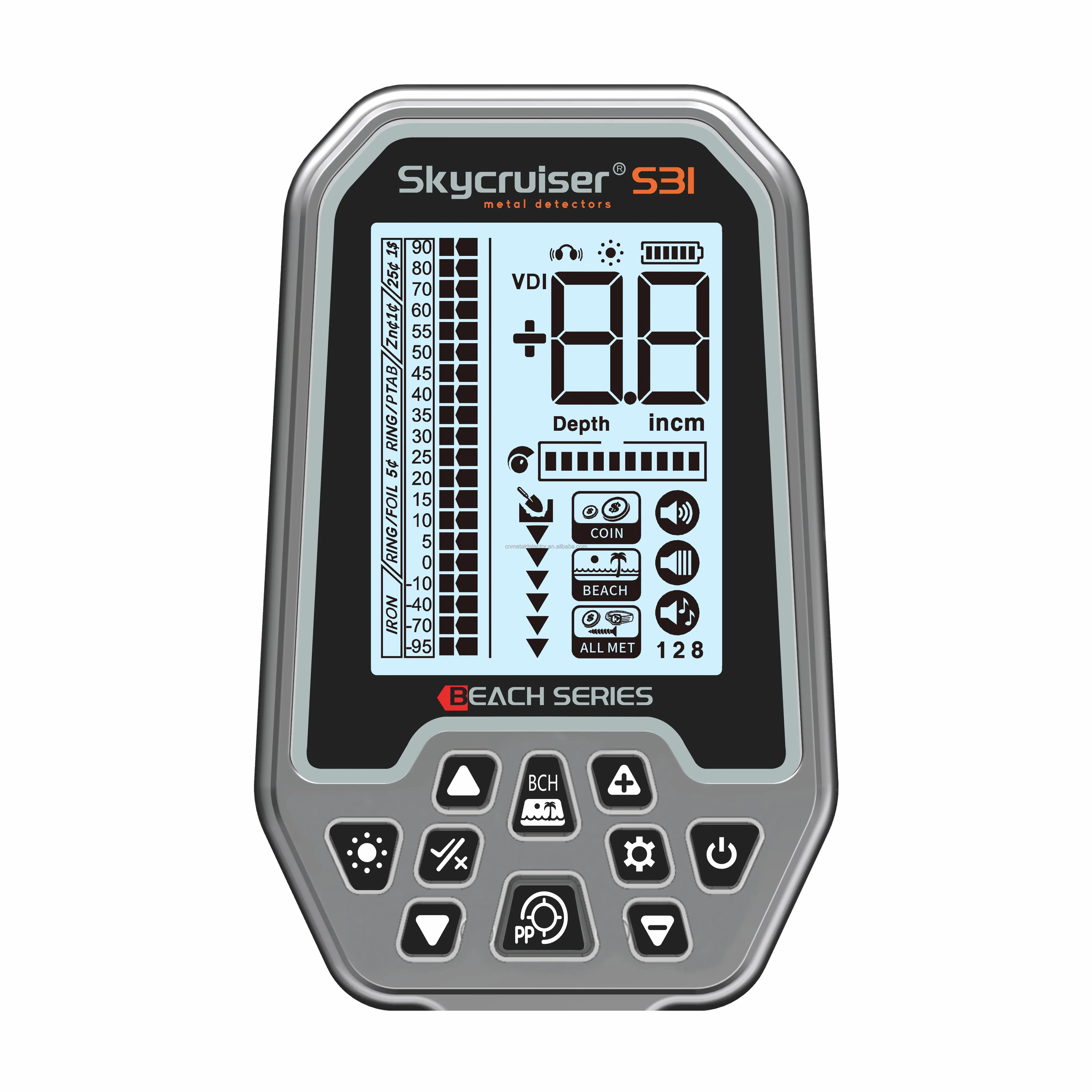 Underground treasure detector professional via gold metal detector S31 fully waterproof metal locator underwater search machine