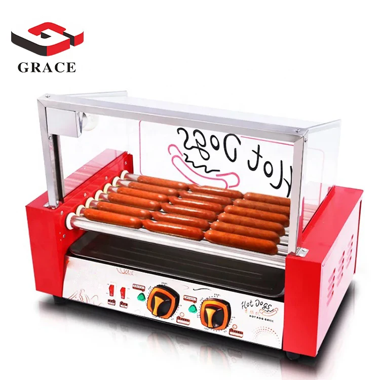 Commercial Electric Hot Dog Making Machine Warmer Showcase Hot Dog Steamer Machine