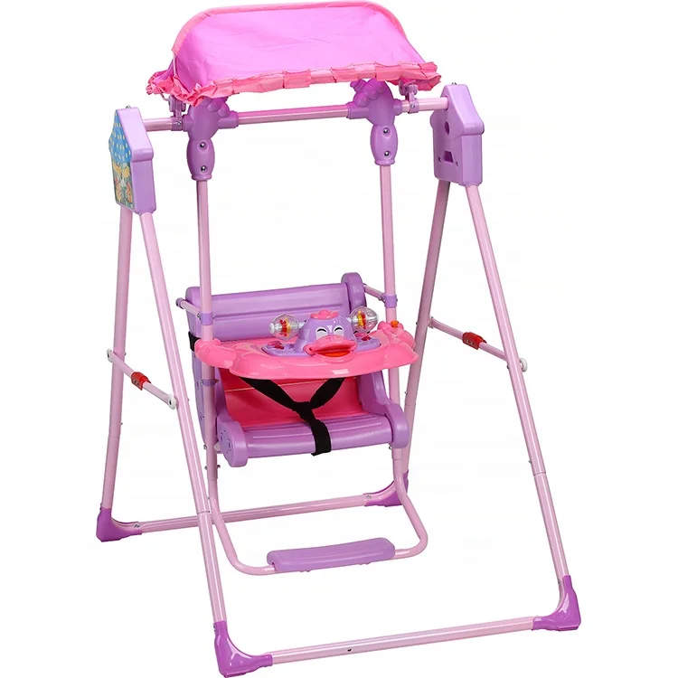 Детские качели BABYLAND для улицы и помещения с навесом милые детские в виде утки