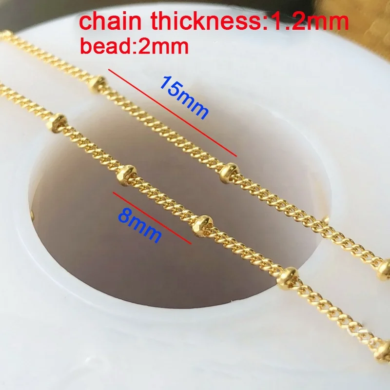Tarnish Free 14K Gold Filled Satellite Chain for DIY Jewelry Making Bracelet Necklace Findings