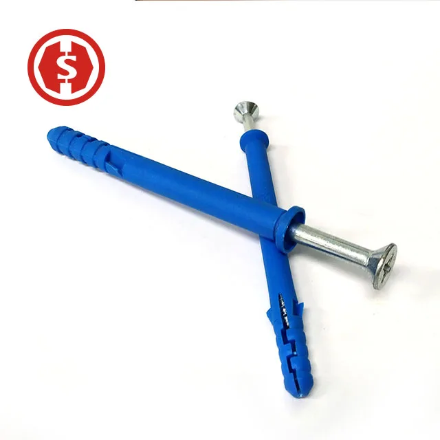 Hot Sale Nylon Frame Fixing Anchor Nylon Wall Plug Plastic Expansion Anchor with chipboard screw