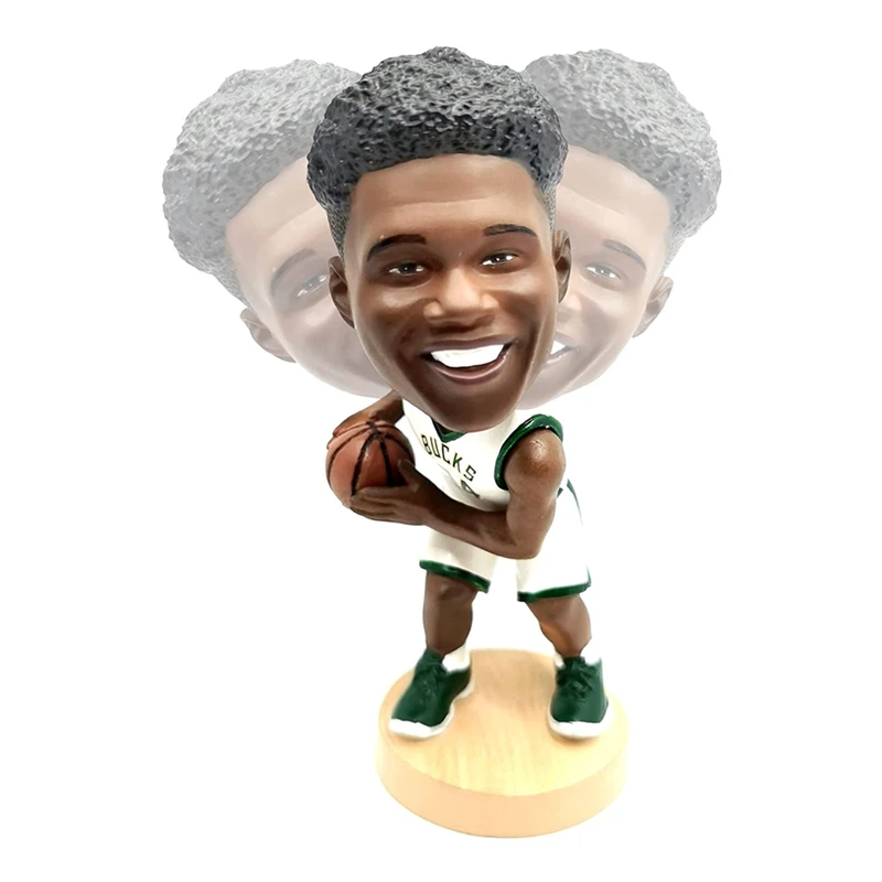 Giannis Antetokounmpo Bucks Doll resin toy sport mould basketball star car accessories figurine anime shaking custom bobble head