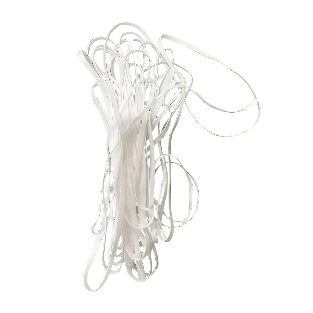 White flat elastic earloop rope cord string band