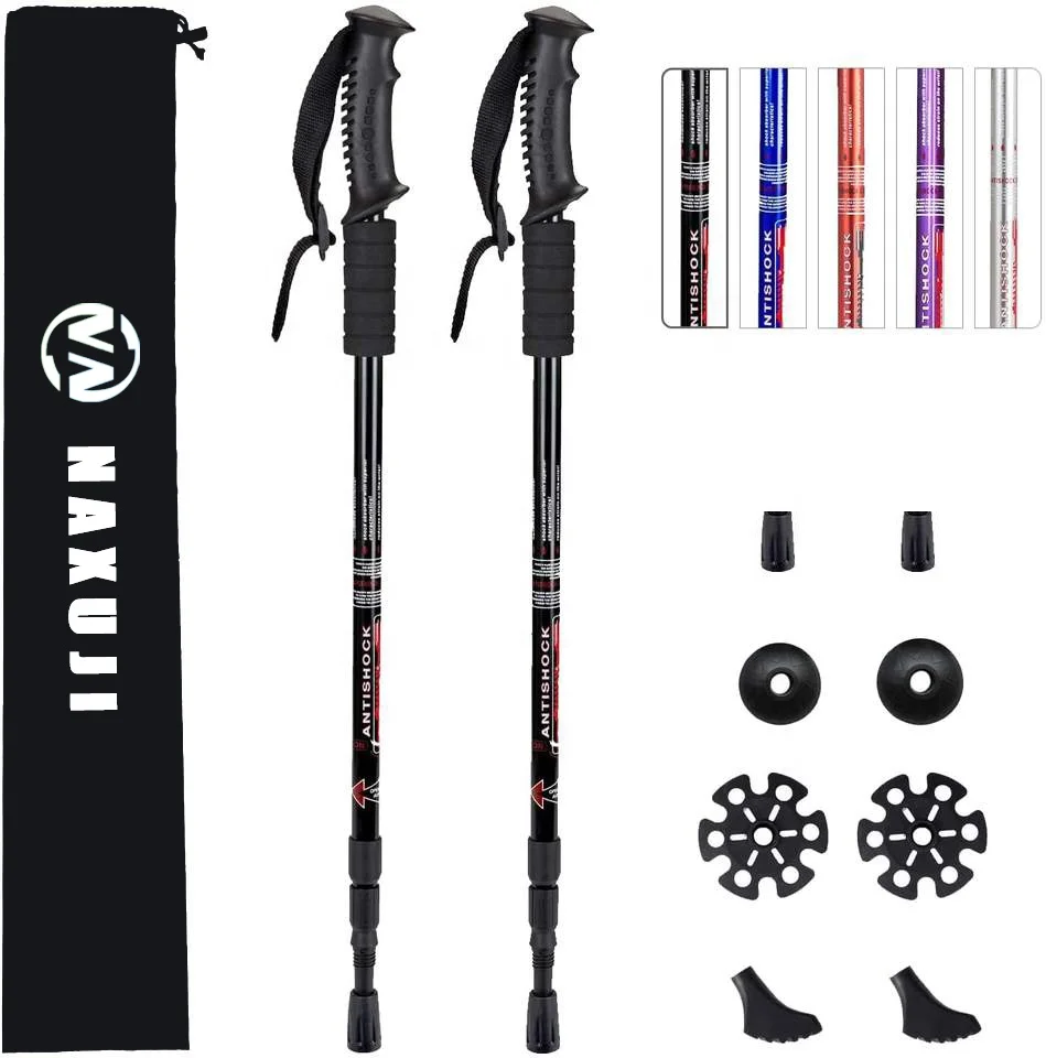 Trekking Pole 3 section AlpeLight Telescopic Hiking Stick Anti-shock Anti-skid Walking Stick