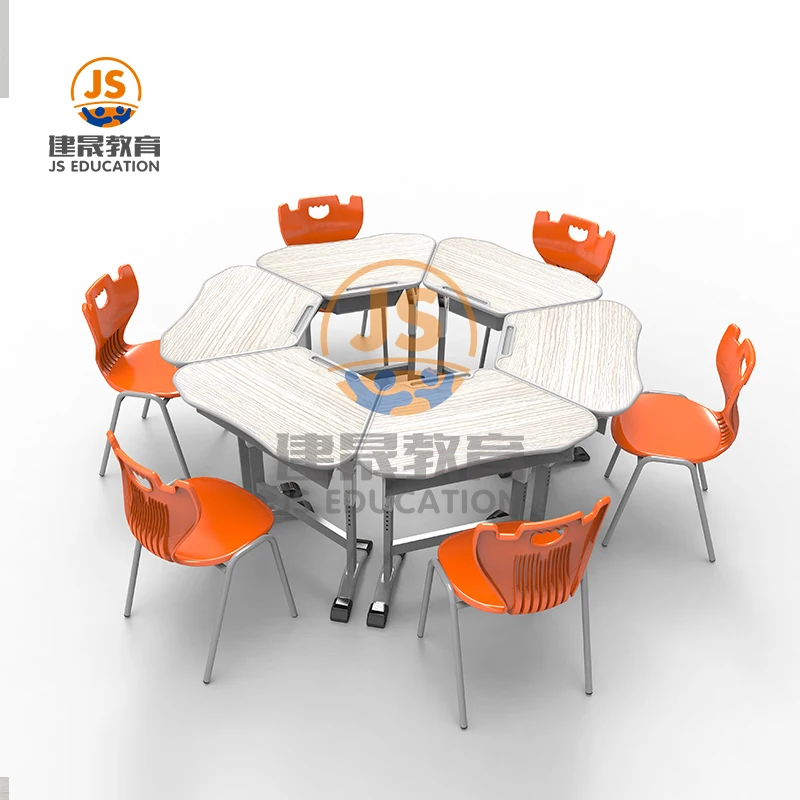 JS Multi Function Activity Tables Classroom Collaborative School Tables and Chairs Height Adjustable school furniture