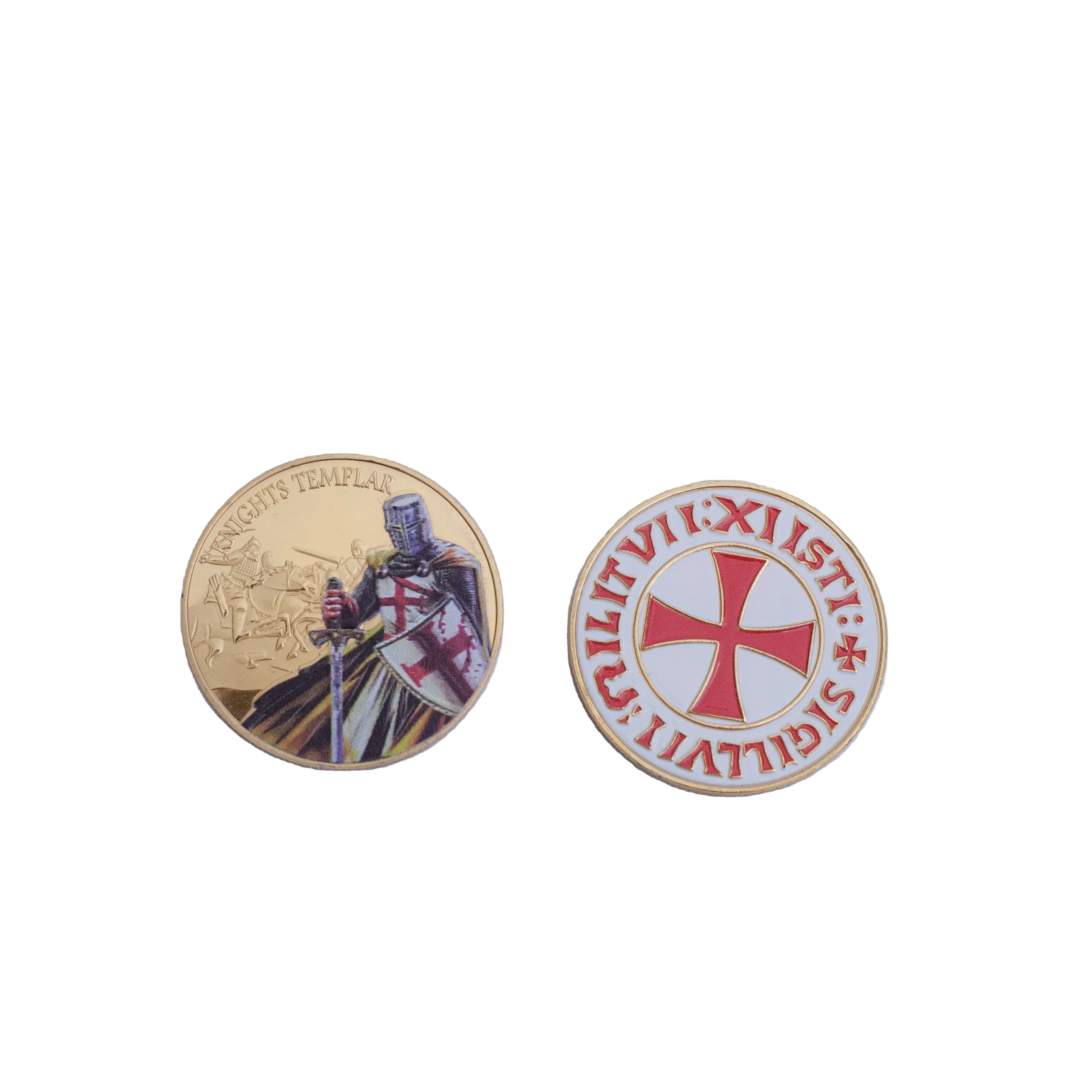 Templar Knight Commemorative Coin Samurai Coin Commemorative Medal Relief Colored Metal Crafts Customization