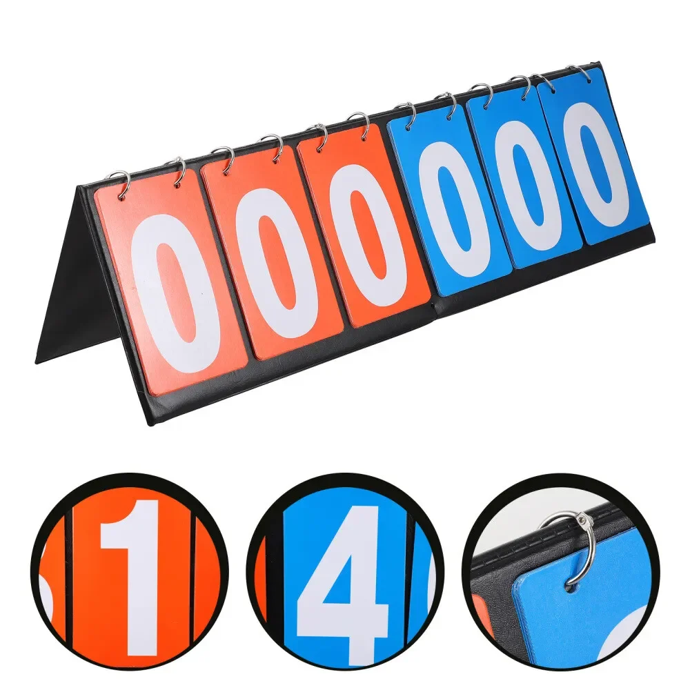 Customized Sports Competition Equipment 2/3/4/6 Digital Portable Tabletop Manual Scoreboard For Sports Game Score Flipper