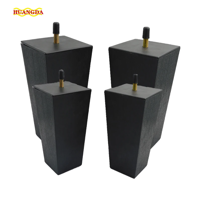 OEM ODM  Plastic Furniture Legs Accessories Square Plastic Sofa Legs For Bed Sofa Furniture