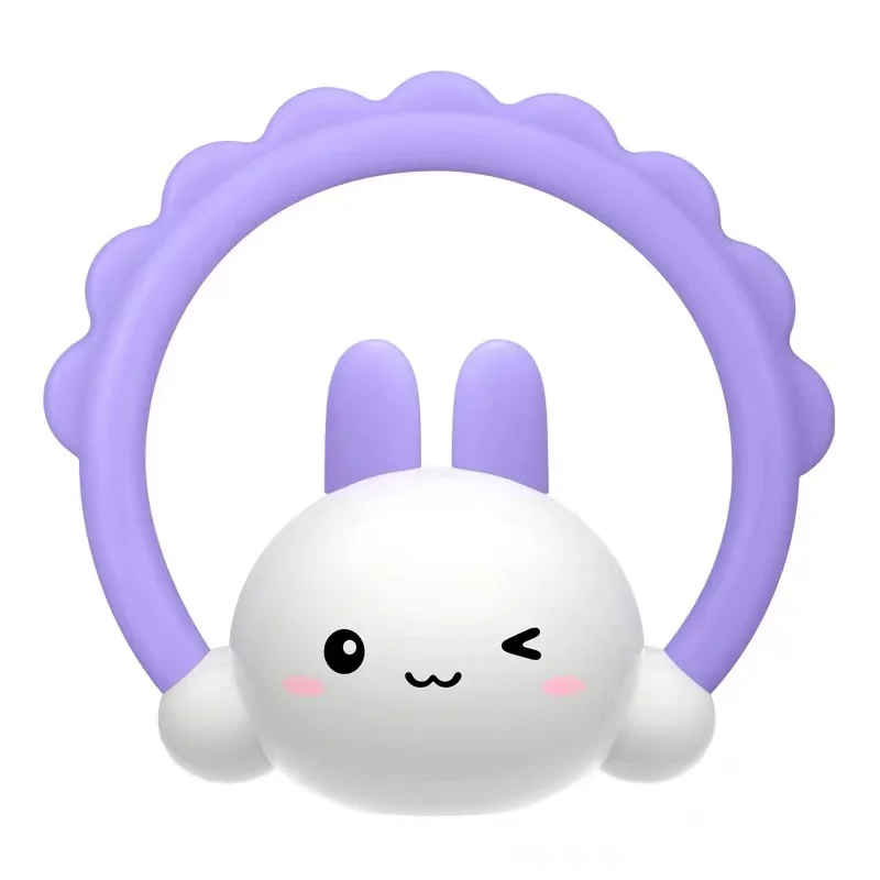 Custom Infant Toddler Talking Animal Bunny Baby Rattle Kid Toy