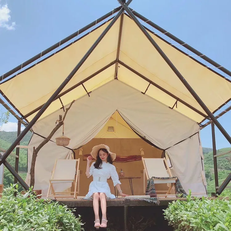 High quality safari furniture outdoor steel portable luxury resort hotel tent
