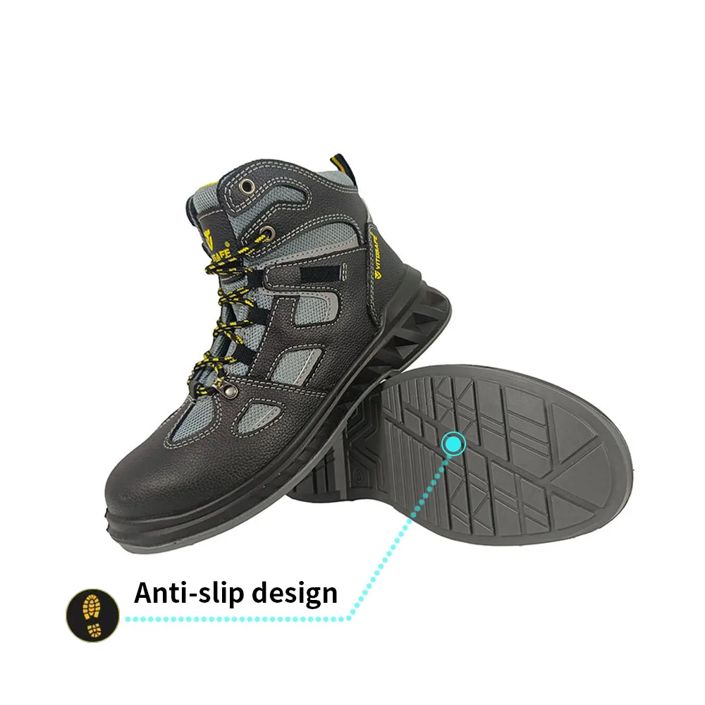 CE Certified Steel Toe Steel Plate Anti-smashing Breathable Labor Protection Shoes Work Shoes