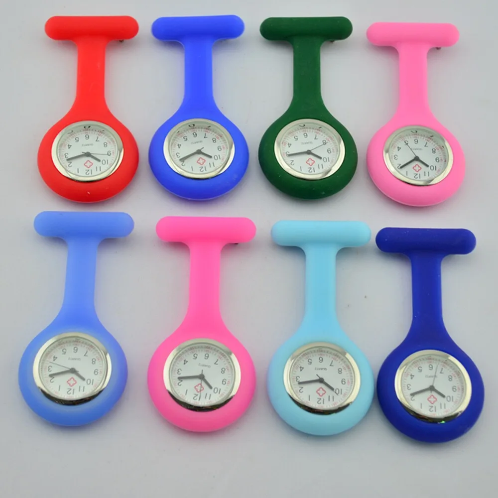 Watch Custom Logo Medical Device Rubber Silicone Doctor Pocket Watch Reloj Clip On Watch