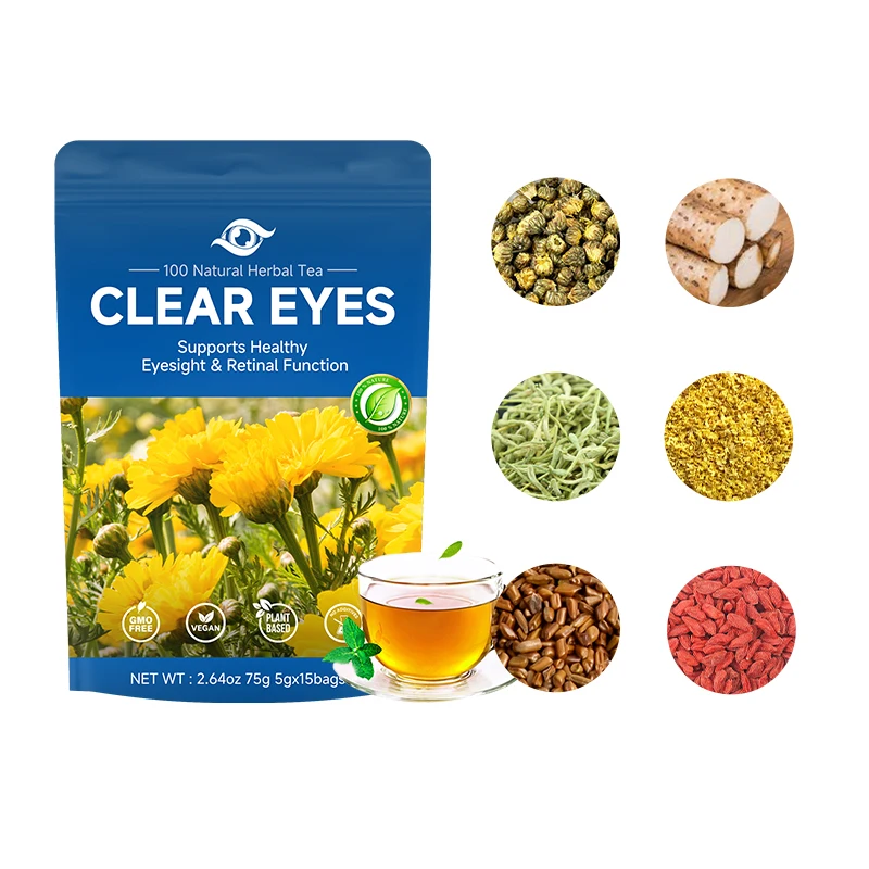 chinese herbal OEM Herbal Eyes clear Care Tea Liver Detox eye bright Flavor Tea Bags Relieve eye fatigue