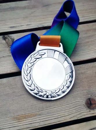 Blank Medals Ear of wheat medal with Color ribbon gold Silver Copper Color medal print for free on the blank
