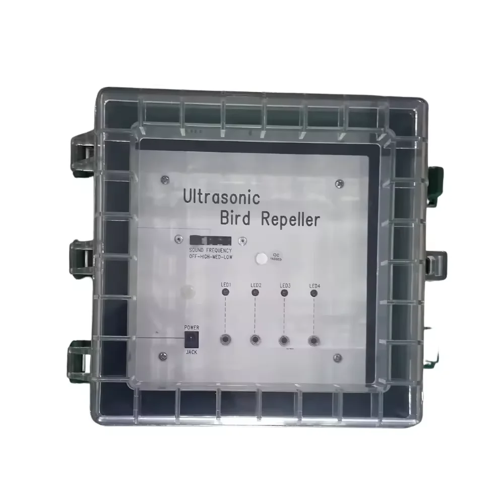 Ultrasonic Outdoor Bird Repellent Animal Repeller with 4 Speakers Silent for Human Gull Pegeon Sparrow