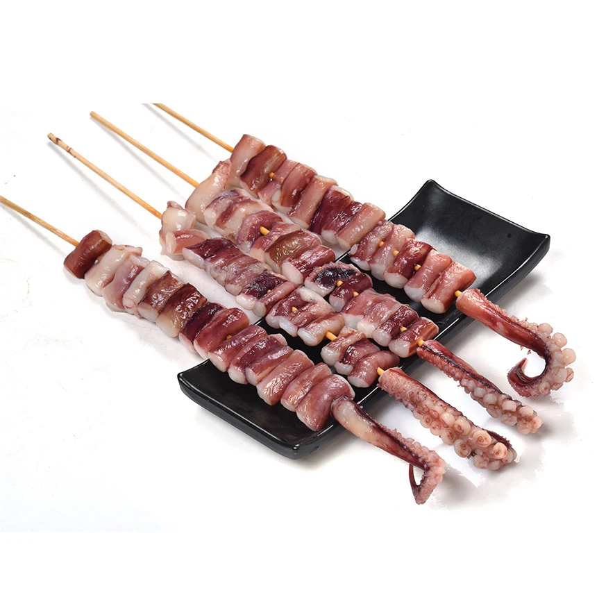 Factory wholesale outdoor seafood barbecue skewers nutrition healthy squid skewers