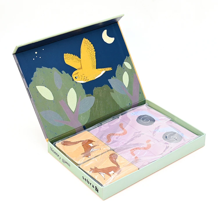 Custom Printing Flash Memory Card Game Manufacturer Printed Children Kids Toddler Matching Flash Card With Box