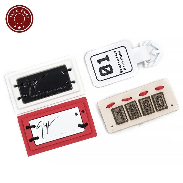 Best Price Handmade Jeans Print Logo Deboss Pu Leather Label Tag Leather Woven Label