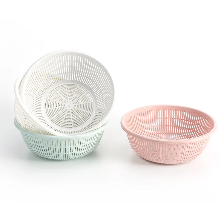 Kitchen Plastic Vegetable Rice Washing Basin Washing Fruit Basket Multi purpose Basket