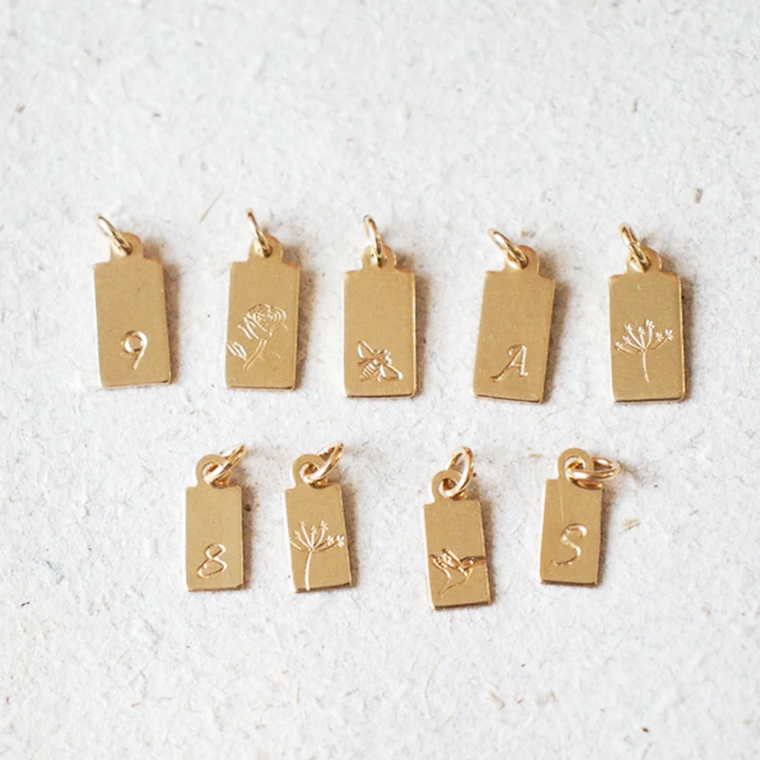 personalized brand name rectangle charm custom made logo engraved silver color charms jewelry name tags for bracelet