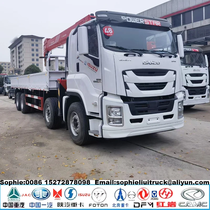 Japan Brand GIGA 8x4 16T 20T Truck Mounted Crane 14T Straight Boom Crane Truck Telescopic Arm Crane Truck For Sale