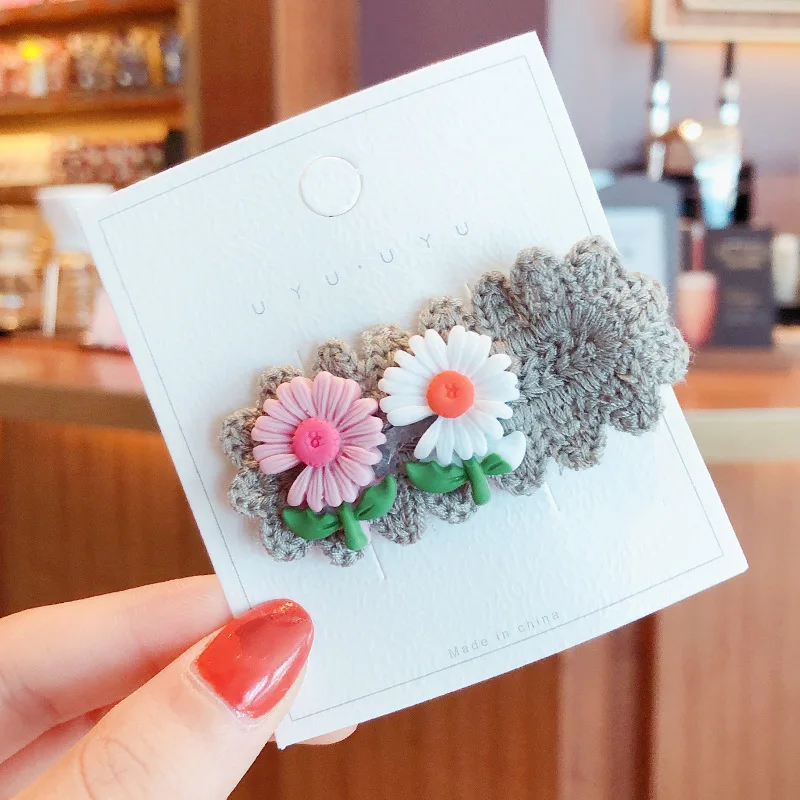 
Sandro cute hair clips daisy flower hairpin kids hair clips for baby girls 