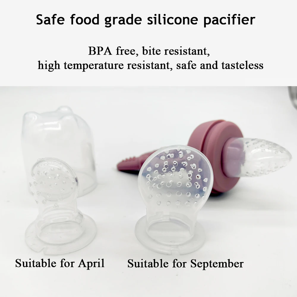 Free Sample Newborn Infant Nipple Baby Fresh Fruit Food Nibbler Feeder Silicone Baby Feeding Pacifier