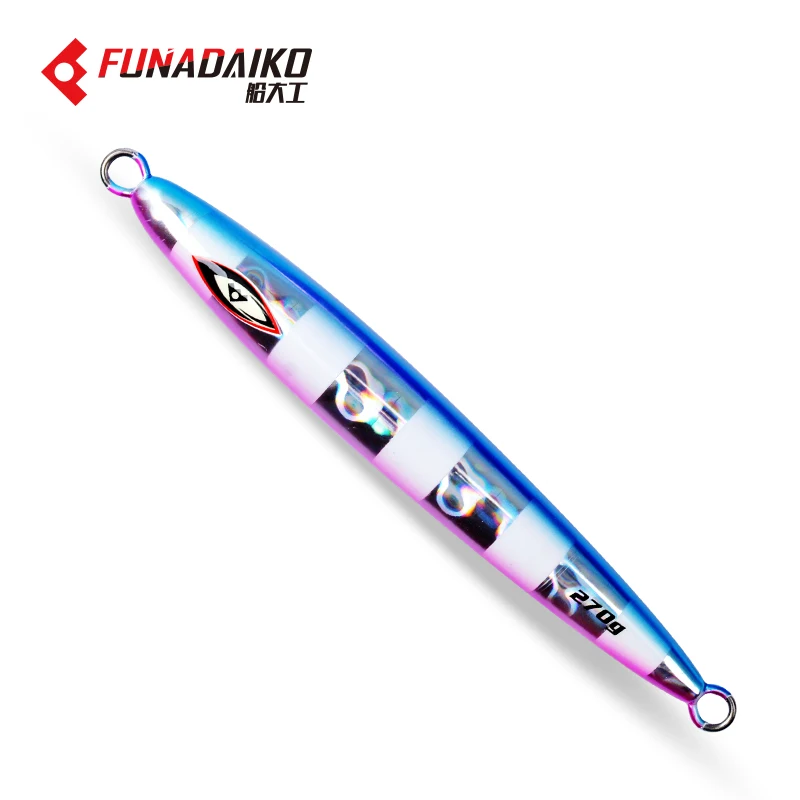 Funadaiko high quality 270g 400g slow fall lead fish vertical fishing jigs lures slow pitch metal jig lure For Saltwater