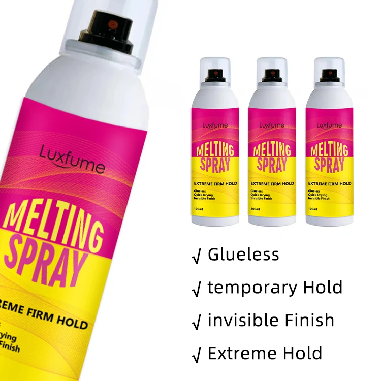 Private Label Aerosol tank Lace Melting Spray Lace Glue Formula Melt Lace Spray Glue Adhesive